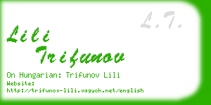 lili trifunov business card